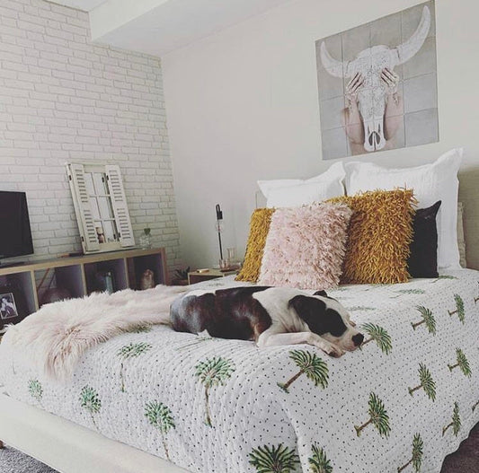 Bộ Chăn Hè Thu Ấn Độ Cây Cọ Thủ Công - Thủ Công - Hàng đặt