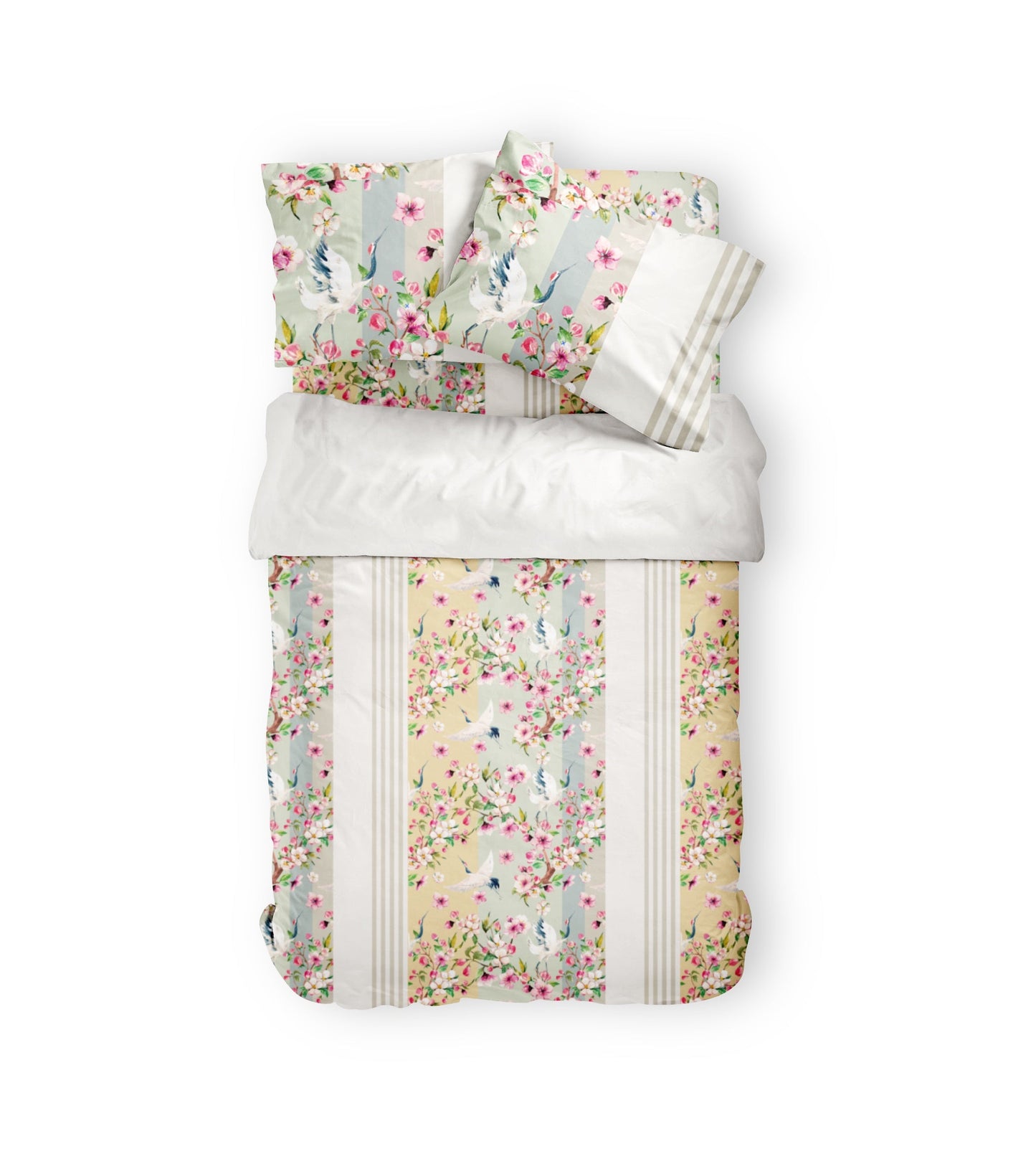 Ga Chun & 02 Vỏ Gối Nằm Cherry Blossom – La Vie en Rose Decor