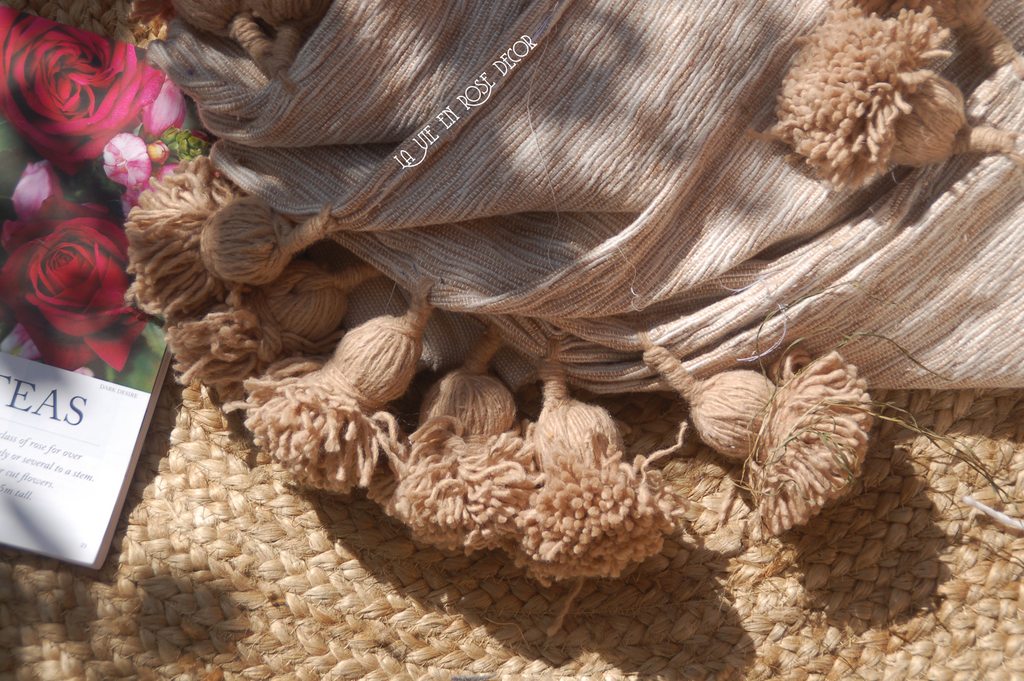 Chăn Sofa - Dệt Thủ Công Ma-rốc Màu Nâu Hạt Dẻ