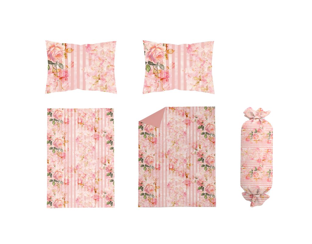 Ga Chun - Bộ Ga Gối Vỏ Chăn Hoa Hồng Peace Rose