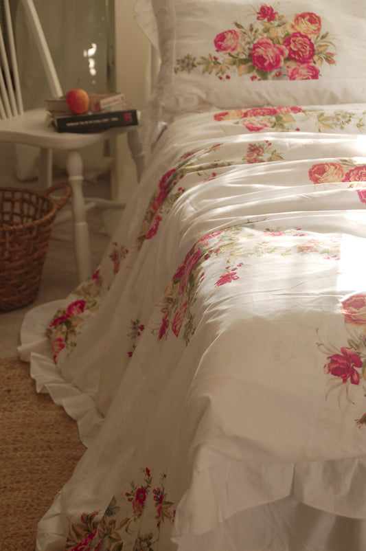Ga Phủ - Bộ Ga Gối & Vỏ Chăn Hoa Hồng Victoria