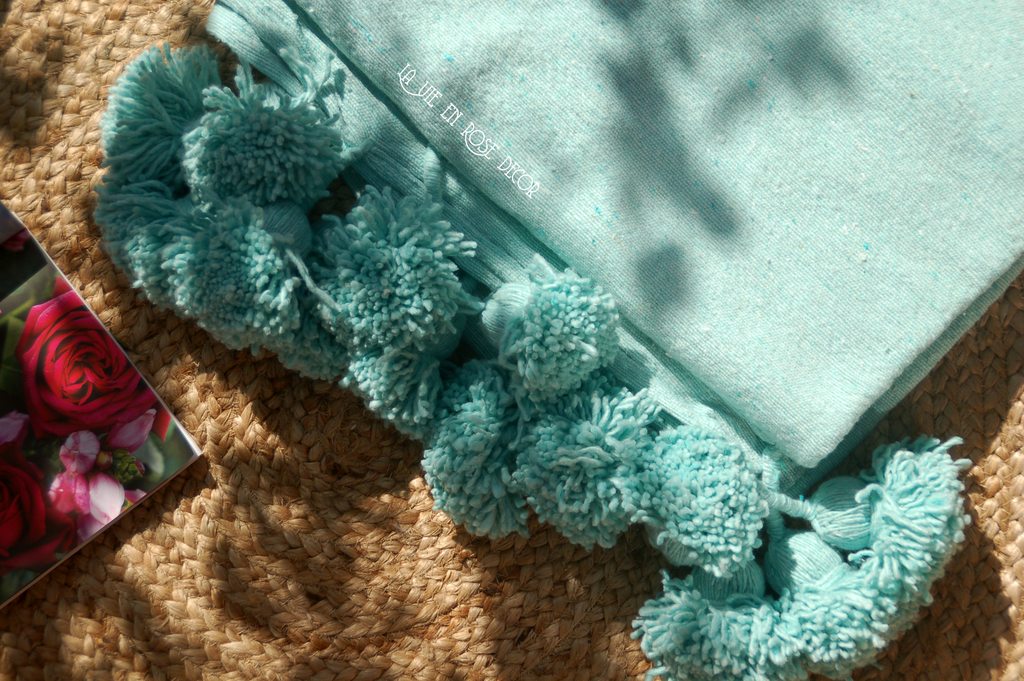 Chăn Sofa Dệt Thủ Công Ma-rốc Xanh Biển