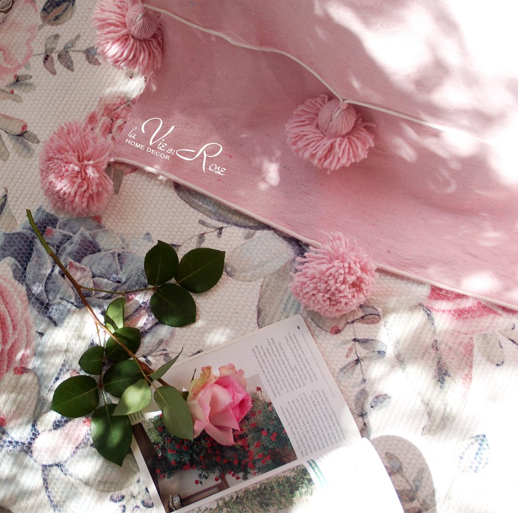 Chăn Sofa - Dệt Thủ Công Ma-rốc - Màu Hồng 3m