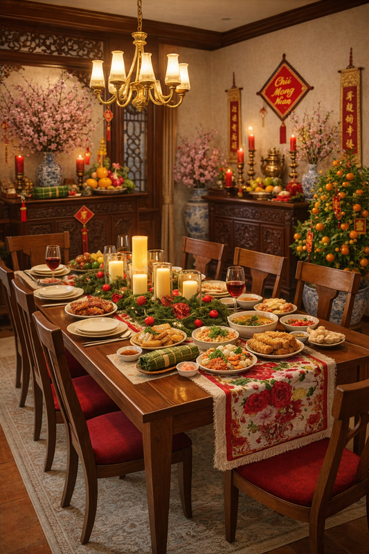 Mẫu số 15 - Khăn trải bàn Hoa hồng Runner French Rose Red