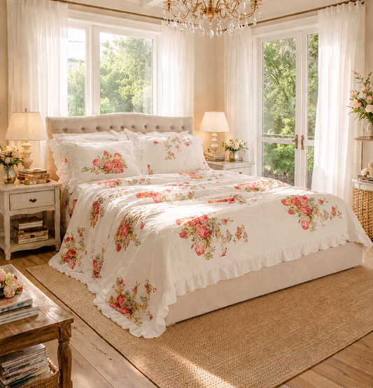 Victoria Rose Fitted sheet set & Duvet cover