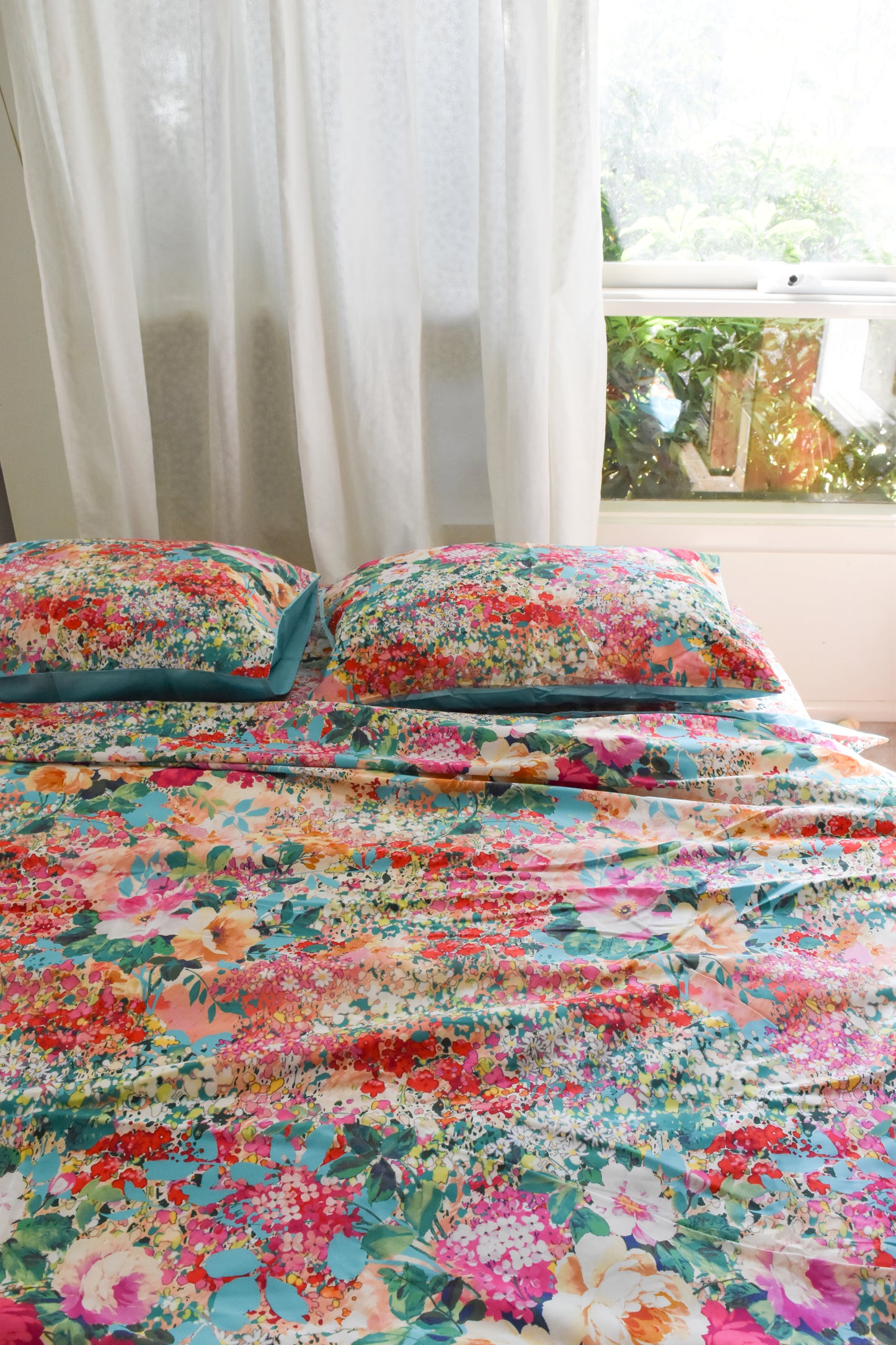 Valance Sheet & Duvet Cover Set - Garden Of Rose (Made to order)