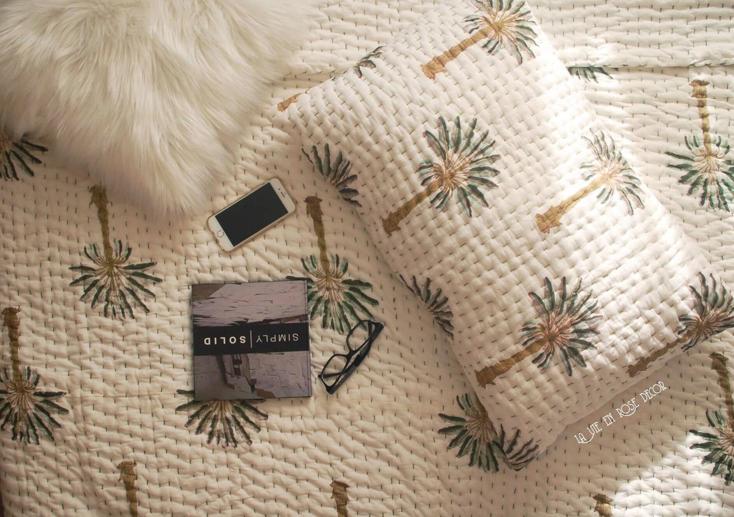 Bộ Chăn Hè Thu Ấn Độ Cây Cọ Thủ Công - Thủ Công - Hàng đặt