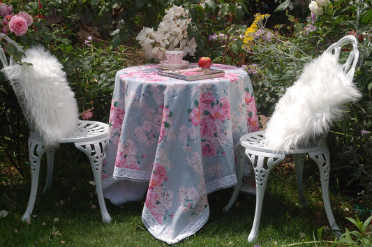 Mẫu số 8 - Khăn trải bàn - Hoa hồng Rose Peony