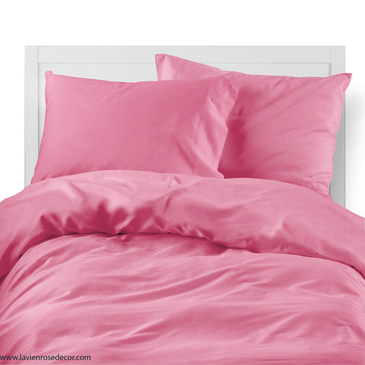 Ga chun - Bộ 4 món Ga Gối & Vỏ Chăn Hồng