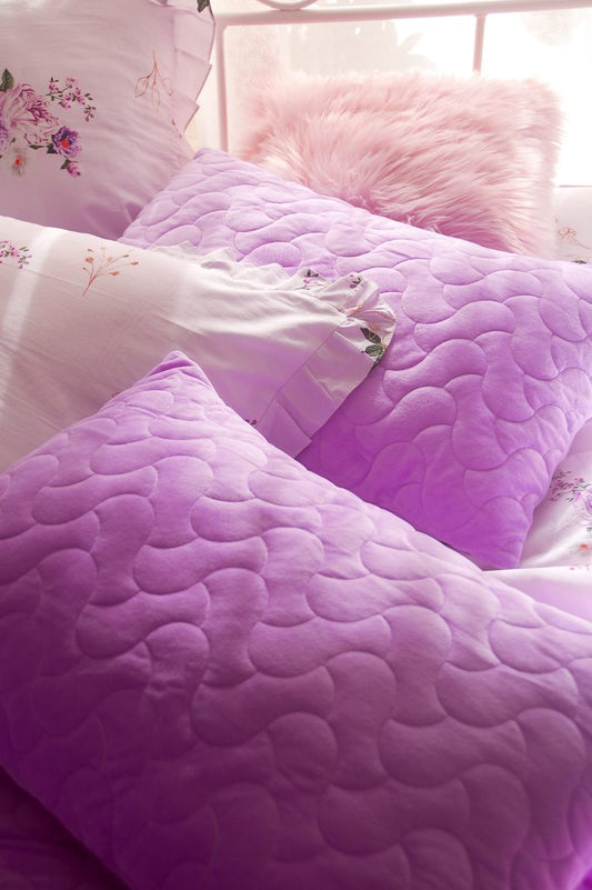 Bộ Chăn Hè Thu Nhung Luxe - Tím Oải Hương