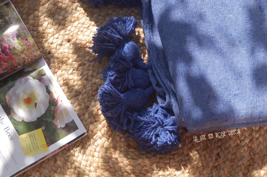 Chăn Sofa - Dệt Thủ Công Ma-rốc - Màu Xanh Navy Xanh Tím 3m