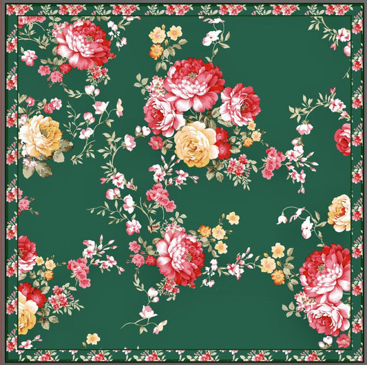 GỐI TỰA Hoa Hồng Royal Green 45x45cm - Mẫu số 7