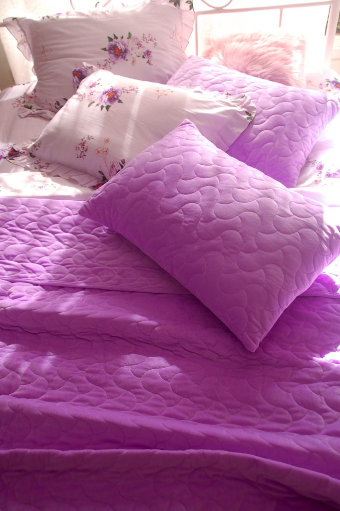 Bộ Chăn Hè Thu Nhung Luxe - Tím Oải Hương