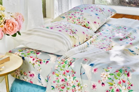 Fitted sheet & Duvet cover set - Cherry Blossom