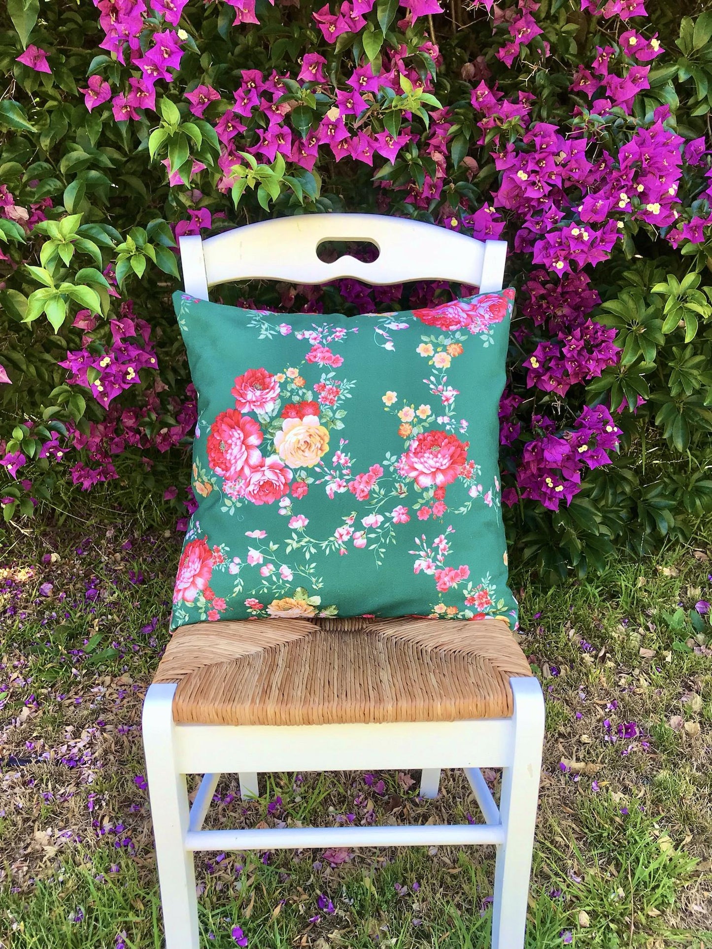 GỐI TỰA Hoa Hồng Royal Green 45x45cm - Mẫu số 7