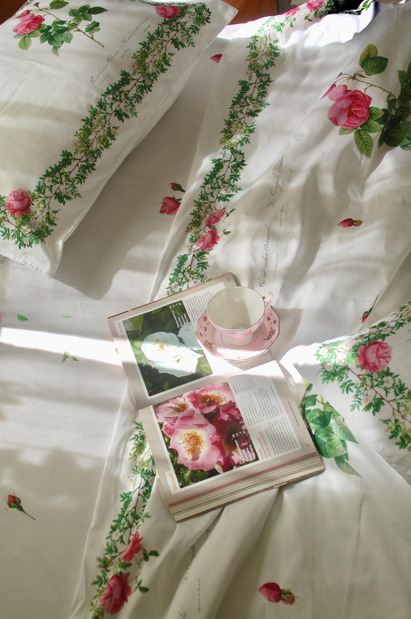 Valance sheet & Duvet cover set - Botanical Rose (Made to order)