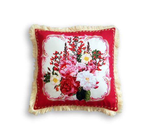 GỐI TỰA Hoa Hồng French Rose - Red 45x45cm - mẫu số 15 – La Vie en Rose Decor