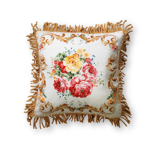 GỐI TỰA Hoa Hồng Victoria 45x45cm - Mẫu số 21 – La Vie en Rose Decor