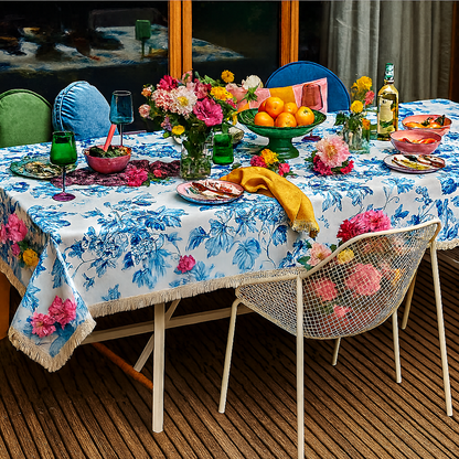 Mẫu số 14 - Khăn trải bàn - Hoa hồng Blue Rose Vine