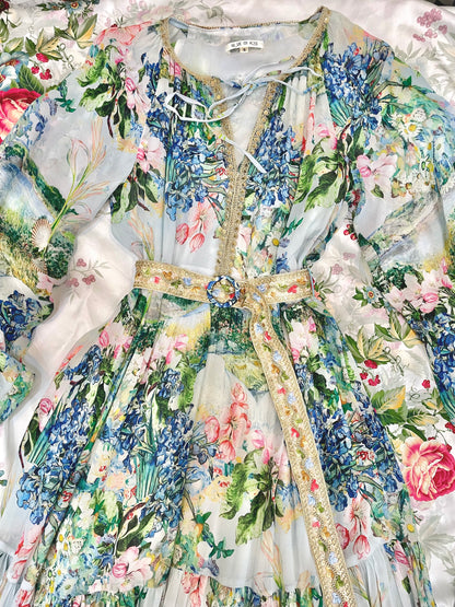 Victoria Rose Silk Chiffon Dress - Maxi
