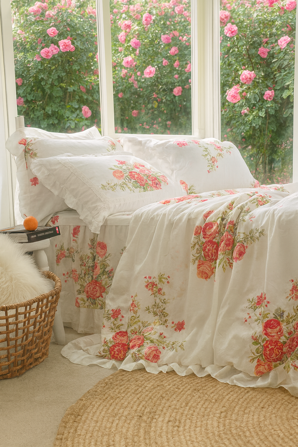 Valance sheet & Duvet cover set - Victoria Rose 