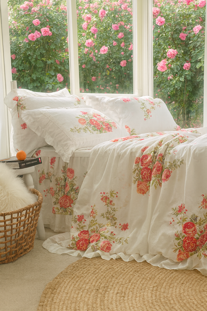 Valance sheet & Duvet cover set - Victoria Rose 