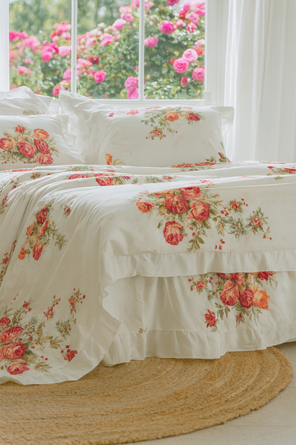 Valance sheet & Duvet cover set - Victoria Rose 