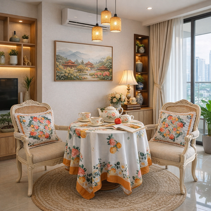 Mẫu số 20 - Khăn trải bàn Hoa hồng - Autumn Rose