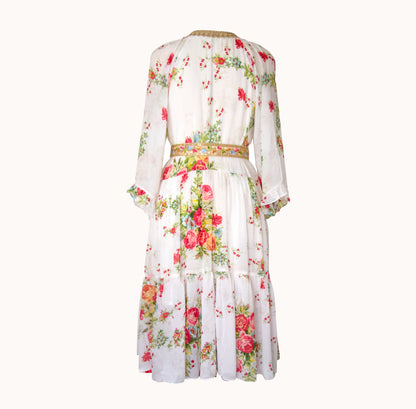 Victoria Rose Silk Chiffon Dress - Mini
