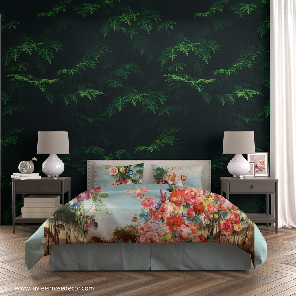 Valance sheet & Duvet cover set. - Venice Rose (Made to order) 