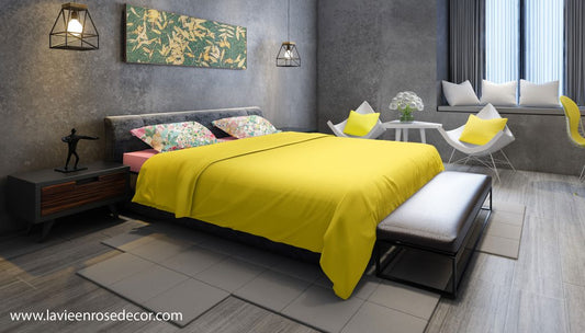 Yellow Duvet Cover Pillowcase Set