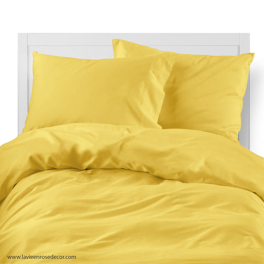 Bộ Ga Gối Vỏ Chăn Vàng