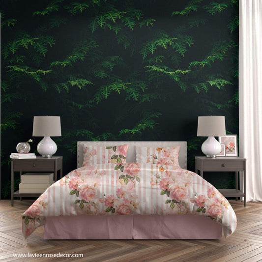 Fitted Sheet and Duvet Cover Set - Peace Rose