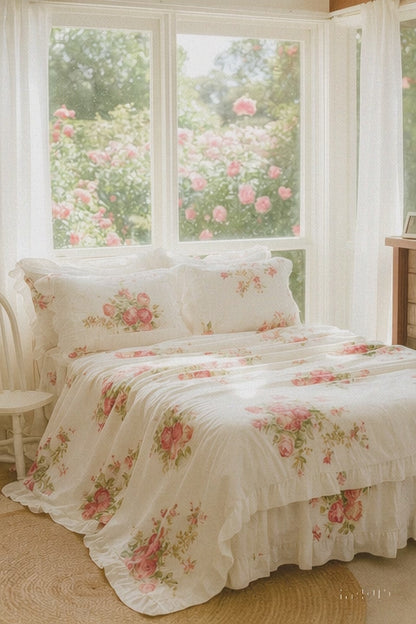 Valance sheet & Duvet cover set - Victoria Rose 
