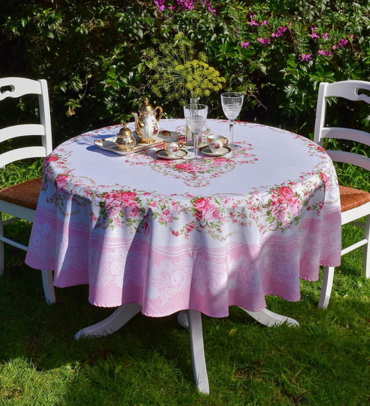 Mẫu số 26 - Khăn trải bàn Hoa hồng -Pink Lace