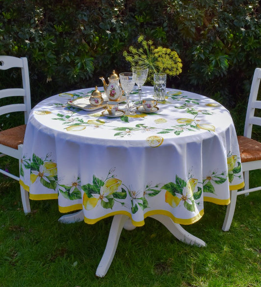 Mẫu số 27 - Khăn trải bàn Hoa hồng -Tuscany Lemon Rose