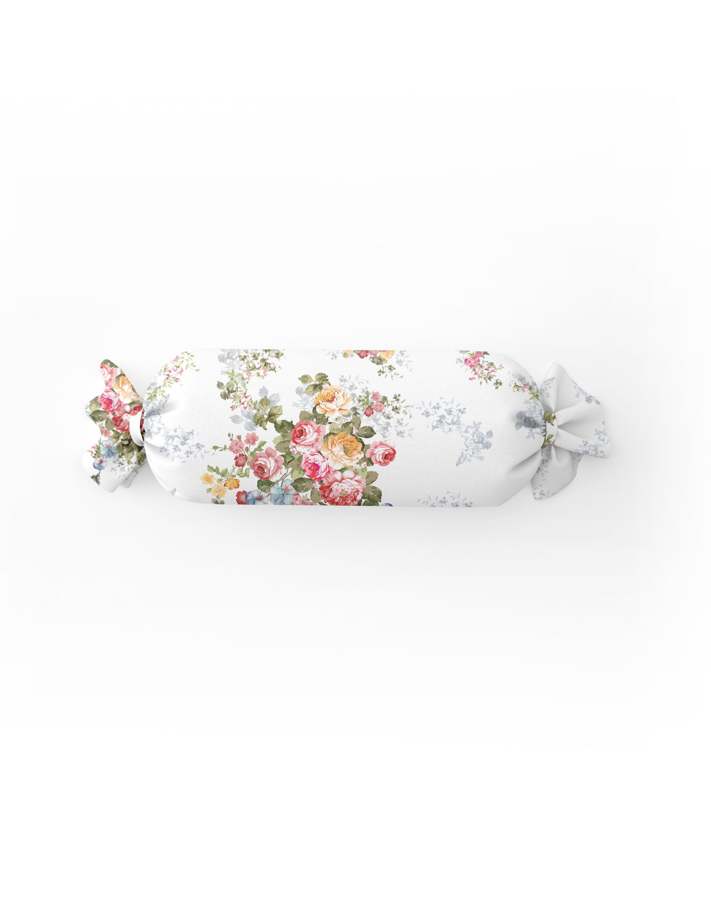 Vỏ gối ôm họa tiết hoa hồng xanh Victoria Blue Rose chất liệu cotton cao cấp thiết kế bèo bo hai đầu - La Vie en Rose Decor
