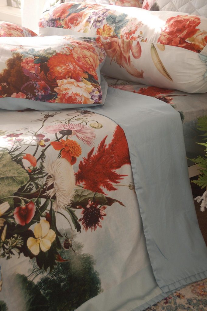 Valance sheet & Duvet cover set. - Venice Rose (Made to order) 
