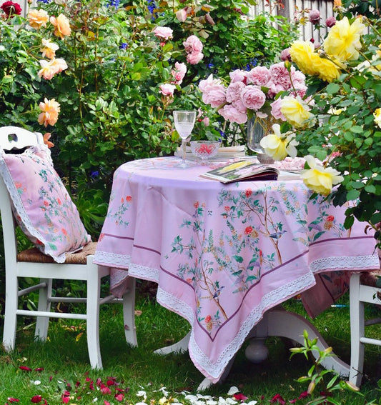 Mẫu số 11 - Khăn trải bàn - Hoa hồng Rose Garden